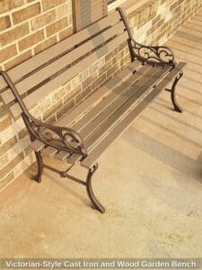 Victorian-Style-Cast-Iron-and-Wood-Garden-Bench