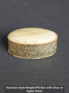 Victorian-Style-Hinged-Pill-Box-with-Onyx-or-Agate-Stone