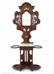 Victorian-Walnut-Hall-Tree-with-Mirror-and-Marble-Top