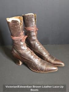 Victorian-or-Edwardian-Brown-Leather-Lace-Up-Boots