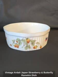 Vintage-Ardalt-Japan-Strawberry-Butterfly-Ramekin-Dish