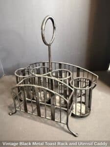 Vintage-Black-Metal-Toast-Rack-and-Utensil-Caddy-Copy