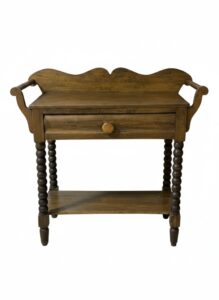 Vintage-Bobbin-Leg-Washstand-with-Gallery-Back