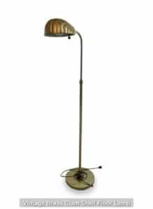 Vintage-Brass-Clam-Shell-Floor-Lamp