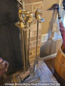 Vintage-Brass-Horse-Head-Fireplace-Tool-Set