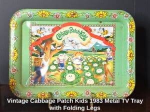 Vintage-Cabbage-Patch-Kids-Metal-TV-Tray-with-Folding-Legs