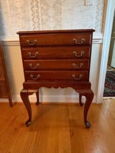 Vintage-Cherry-Wood-Silver-Chest
