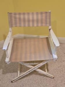 Vintage-Directors-Chair-with-Striped-Canvas