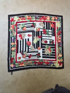 Vintage-Fruit-and-Stripe-Print-Polyester-Scarf-Copy