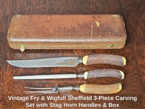 Vintage-Fry-Wigfull-Sheffield-Piece-Carving-Set-with-Stag-Horn-Handles-Box