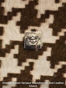 Vintage-Gianni-Versace-Houndstooth-and-Leather-Clutch-second-image