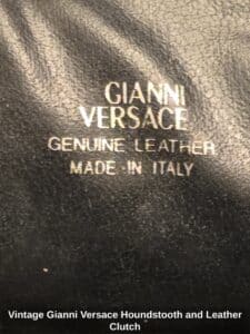 Vintage-Gianni-Versace-Houndstooth-and-Leather-Clutch-third-image