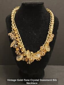 Vintage-Gold-Tone-Crystal-Statement-Bib-Necklace