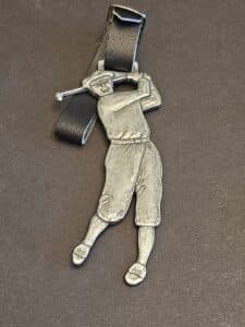 Vintage-Golfing-Figure-Bag-Charm-or-Keychain-FORT-Pewter
