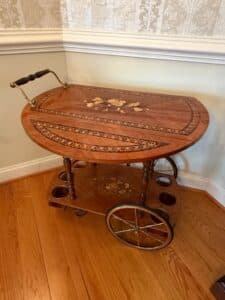 Vintage-Italian-Sorrento-Marquetry-Bar-Cart-with-Drop-Leaf-second-image