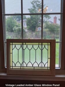 Vintage-Leaded-Amber-Glass-Window-Panel