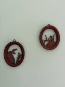 Vintage-Marlow-Woodcuts-Silhouette-Oval-Wall-Decor-Set