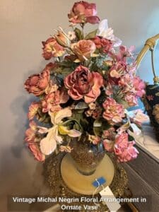 Vintage-Michal-Negrin-Floral-Arrangement-in-Ornate-Vase