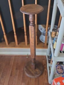 Vintage-Oak-Pedestal-Plant-Stand