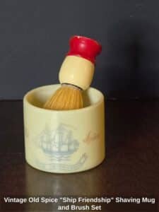 Vintage-Old-Spice-Ship-Friendship-Shaving-Mug-and-Brush-Set