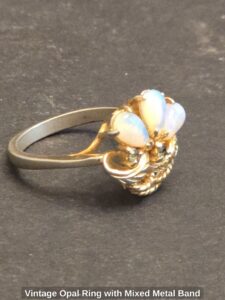 Vintage-Opal-Ring-with-Mixed-Metal-Band-second-image