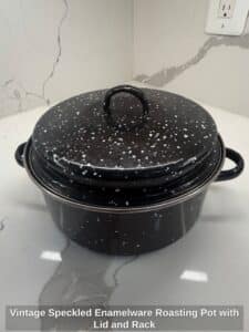 Vintage-Speckled-Enamelware-Roasting-Pot-with-Lid-and-Rack-Copy