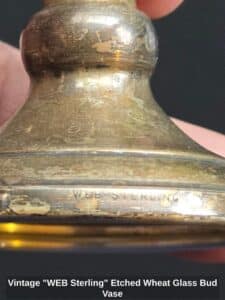 Vintage-WEB-Sterling-Etched-Wheat-Glass-Bud-Vase-second-image