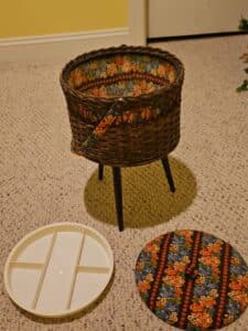 Vintage-Wicker-Sewing-Basket-with-Stand-second-image