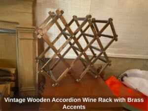 Vintage-Wooden-Accordion-Wine-Rack-with-Brass-Accents