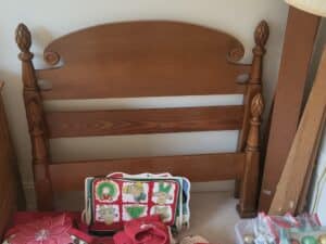 Vintage-Wooden-Headboard-with-Pineapple-Finials