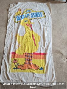 Vintage-s-s-Sesame-Street-Big-Bird-Beach-Towel