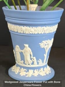 Wedgwood-Jasperware-Flower-Pot-with-Bone-China-Flowers-second-image