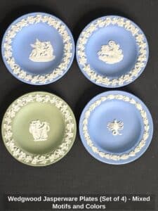 Wedgwood-Jasperware-Plates-Set-of-Mixed-Motifs-and-Colors