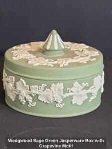 Wedgwood-Sage-Green-Jasperware-Box-with-Grapevine-Motif