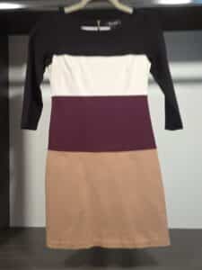 White-House-Black-Market-Colorblock-Sheath-Dress-Size
