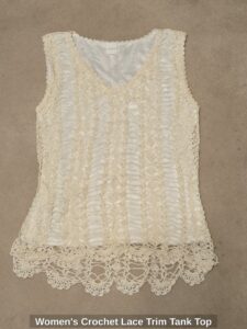 Womens-Crochet-Lace-Trim-Tank-Top
