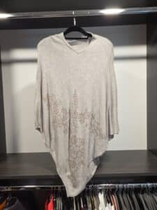 Womens-Embellished-Knit-Poncho