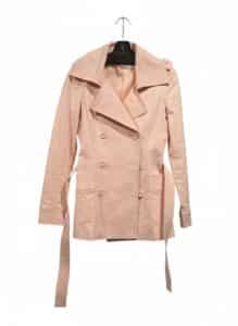 Womens-Light-Pink-Double-Breasted-Belted-Trench-Jacket