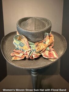 Womens-Woven-Straw-Sun-Hat-with-Floral-Band-second-image