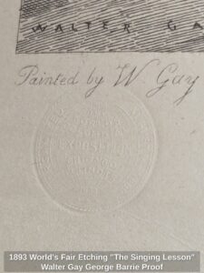 Worlds-Fair-Etching-The-Singing-Lesson-Walter-Gay-George-Barrie-Proof-second-image