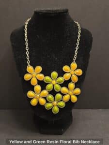 Yellow-and-Green-Resin-Floral-Bib-Necklace