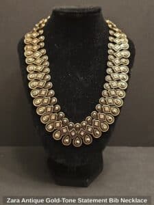 Zara-Antique-Gold-Tone-Statement-Bib-Necklace