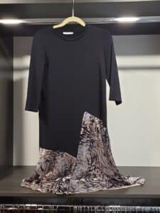 Zara-Asymmetric-Hem-Abstract-Print-Dress