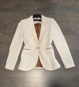 Zara-Basic-Cream-Tailored-Blazer-with-Brown-Trim