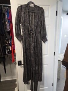 Zara-Black-Silver-Paisley-Print-Wrap-Maxi-Dress