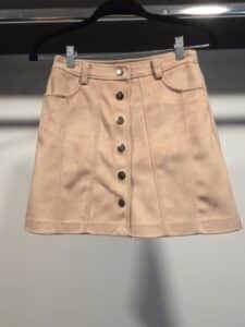 Zara-Faux-Suede-Button-Front-A-Line-Mini-Skirt