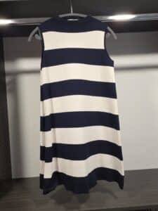Zara-Knit-Navy-and-White-Striped-Sleeveless-Dress