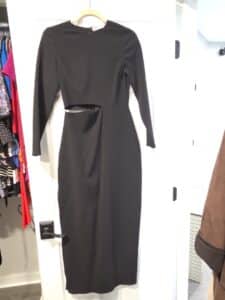 Zara-Long-Sleeve-Cut-Out-Midi-Dress