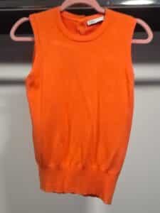 Zara-Orange-Knit-Sweater-Vest