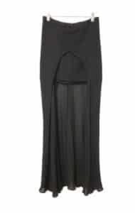 Zara-Woman-Black-High-Low-Asymmetric-Skirt